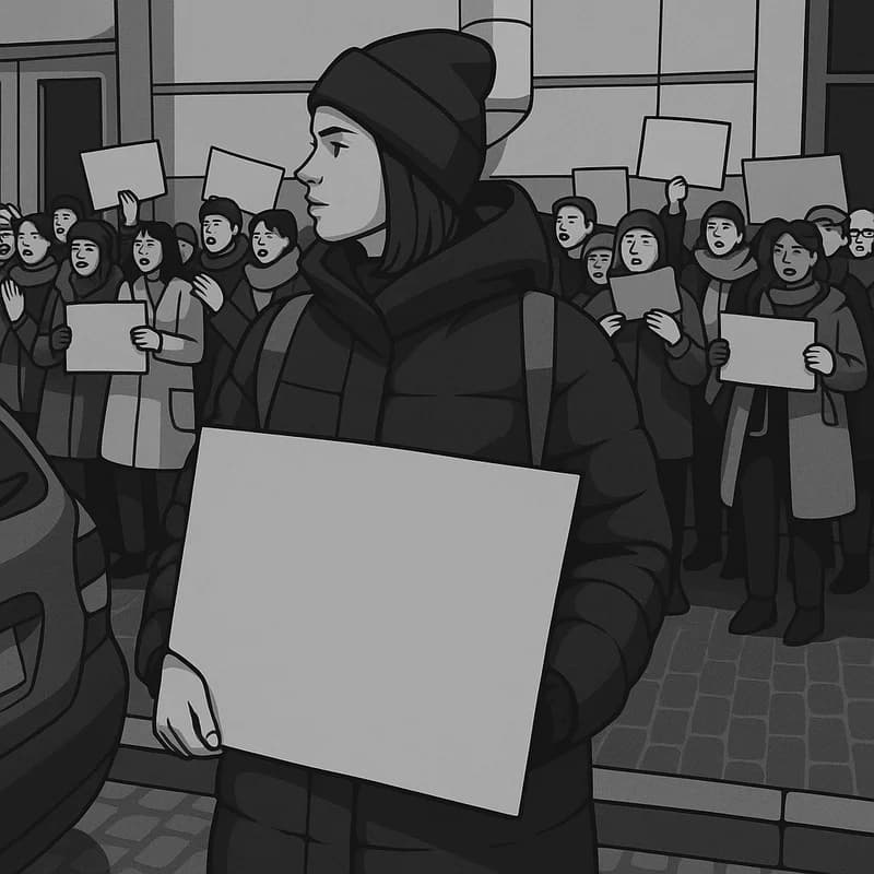 «Підтримую 46» та «Не мовчи»: під Молодим театром і КМДА відбувся мітинг проти сексуального насильства